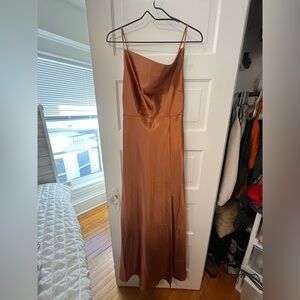 Elegant Copper Slip Dress